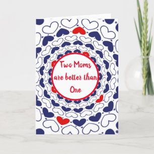 Remerciements Carte de fête des mères de deux mamans