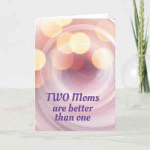 Remerciements Carte de fête des mères pour deux mamans colorées