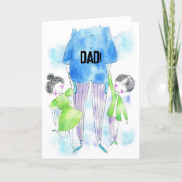 REMERCIEMENTS CARTE DE FÊTE DES PÈRES FILLE ET GARÇON