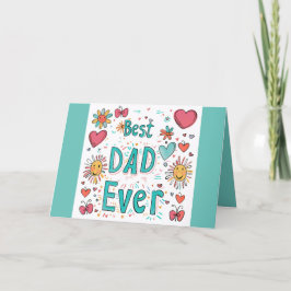 REMERCIEMENTS CARTE DE FÊTE DES PÈRES MEILLEUR PAPA JAMAIS