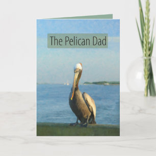Remerciements Carte de Fête des pères Pélican Papa