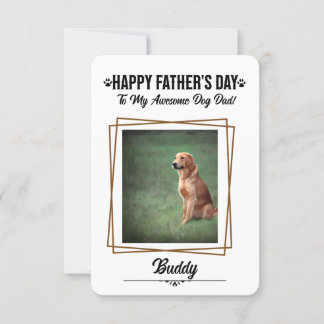 Remerciements Carte de Fête des pères personnalisée Chien Papa