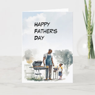 Remerciements Carte de Fête des pères pour enfants et papa d'Amé