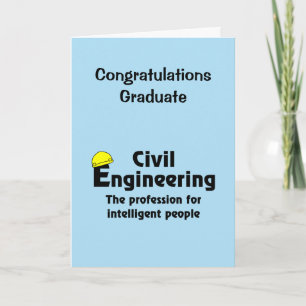 Remerciements Carte de fin d'études d'ingénieur civil intelligen
