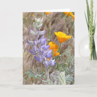 Remerciements Carte de fleurs sauvages du jour de mère