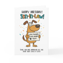 Carte de gendre de chien amusant - Humour de test 
