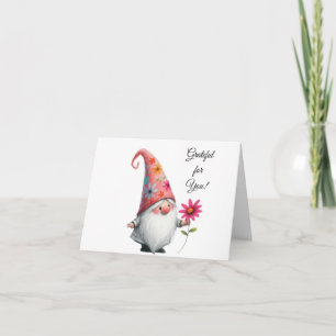 Remerciements Carte de gnome pliée Grateful for You