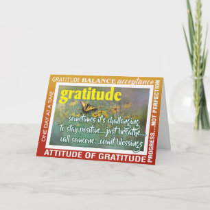 Remerciements carte de gratitude et d'inspiration