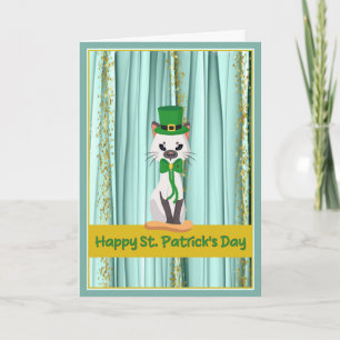 Remerciements Carte de jour St. Patricks de Pet Cat