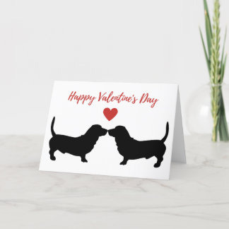 Remerciements Carte de jour Valentines pliées BASSET HOUND