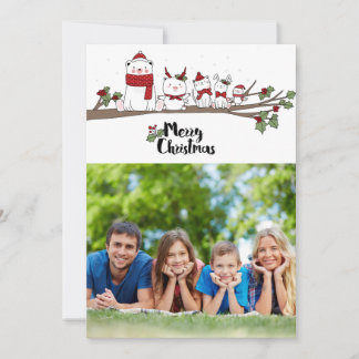 Remerciements Carte de Joyeux Noël avec la photo personnalisée