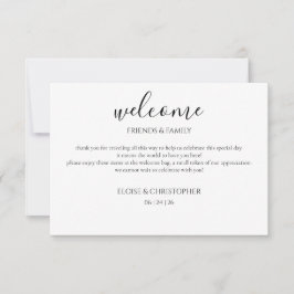 Remerciements Carte de kit de bienvenue