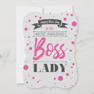 Remerciements Carte de la Dame du Jour des Boss