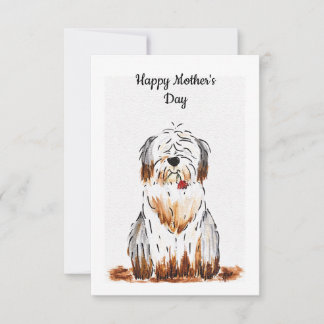 Remerciements Carte de la fête des mères de chien sale