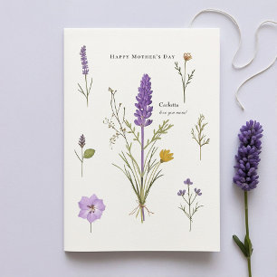 Remerciements Carte de la Fête des Mères Lavande pour Messagerie
