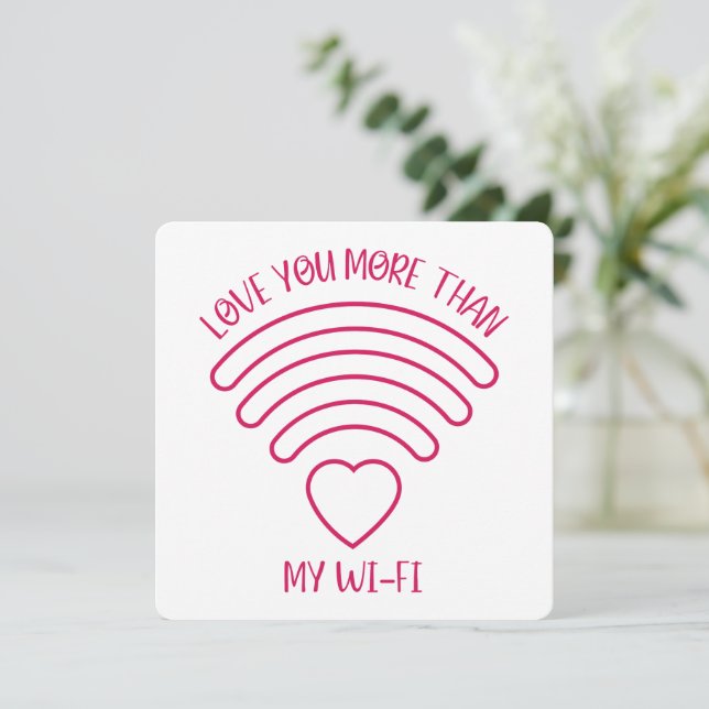 Remerciements Carte de la Saint-Valentin - Je t'aime plus (Debout devant)