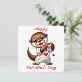 Remerciements Carte de la Saint-Valentin - Loutre Mignonne