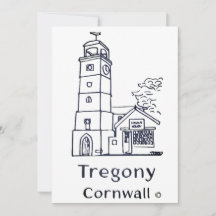 carte de la tour de l'horloge de Tregony