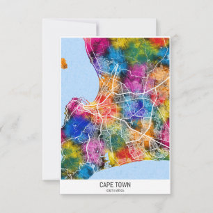 Remerciements Carte de la ville du Cap Afrique du Sud