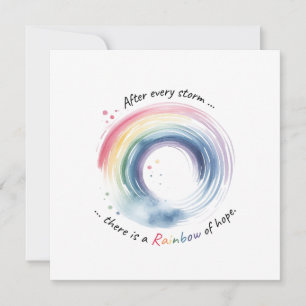 Remerciements Carte de miracle de bébé arc-en-ciel