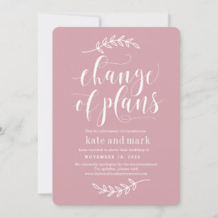 Remerciements Carte de mise à jour du Mariage de couleur Eleganc