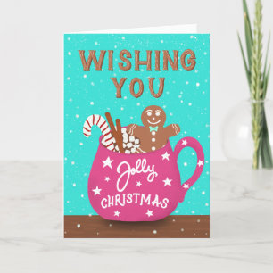 Remerciements Carte de Mug de Noël Chaleureux souhaits pour un J