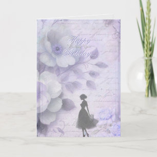 Remerciements Carte de naissance élégante aquarelle lavande pour