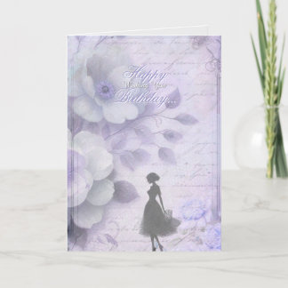 Remerciements Carte de naissance élégante aquarelle lavande pour