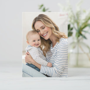 Remerciements Carte de naissance personnalisée avec photo