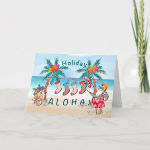 Remerciements Carte de Noël Aloha