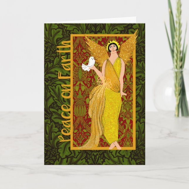 Remerciements Carte de Noël Art Nouveau (Devant)