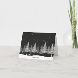 Remerciements Carte de Noël avec rennes