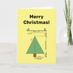 Remerciements Carte de Noël avec un arbre de Noël parfait