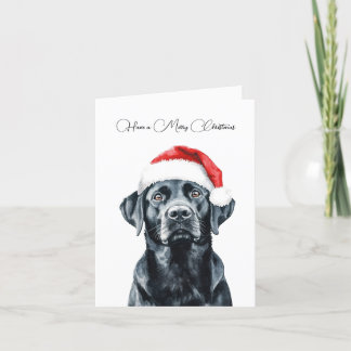 Remerciements Carte de Noël Black Labrador personnalisée