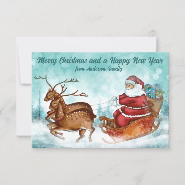 Remerciements Carte de Noël Cute Vintage (Devant)