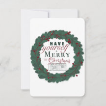 Carte de Noël de la petite maison