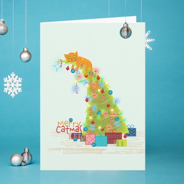 Remerciements Carte de Noël de l'arbre Catmus (Créateur téléchargé)