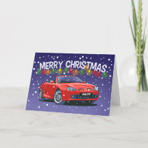Carte de Noël de voiture de sport britannique des 