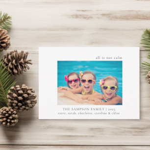 Remerciements Carte de Noël drôle en famille Tout n'est pas calm