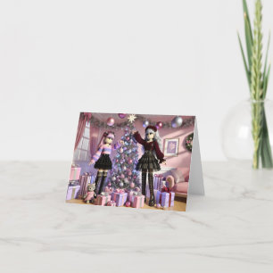 Remerciements Carte de Noël Emo Girls de Robloxo