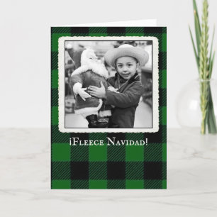 Remerciements Carte de Noël espagnole mexicaine "Fleece Navidad"
