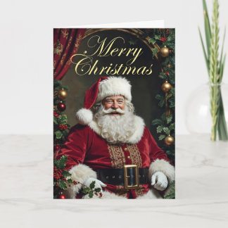 Remerciements Carte de Noël Joyeux Père Noël