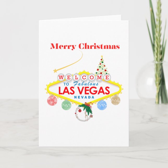 Remerciements Carte de Noël Las Vegas (Devant)