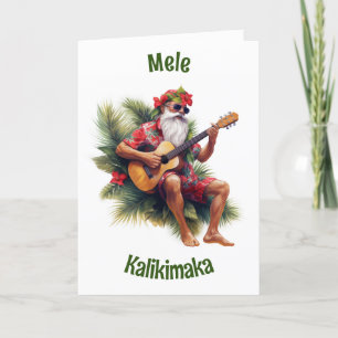 Remerciements Carte de Noël Mele Kalikimaka