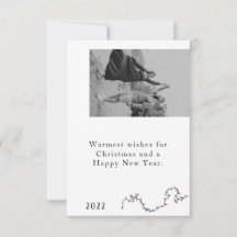 Carte de Noël minimaliste avec deux photos