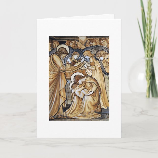 Remerciements Carte de Noël Nativité (Devant)