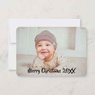 Remerciements Carte de Noël personnalisée de photo de famille