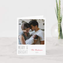 Carte de Noël personnalisée Joyeuse et brillante