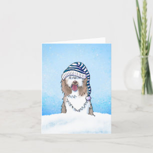 Remerciements Carte de Noël pour chien de garde anglais