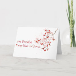 Remerciements Carte de Noël pour les fêtes de fin d'hiver Berry